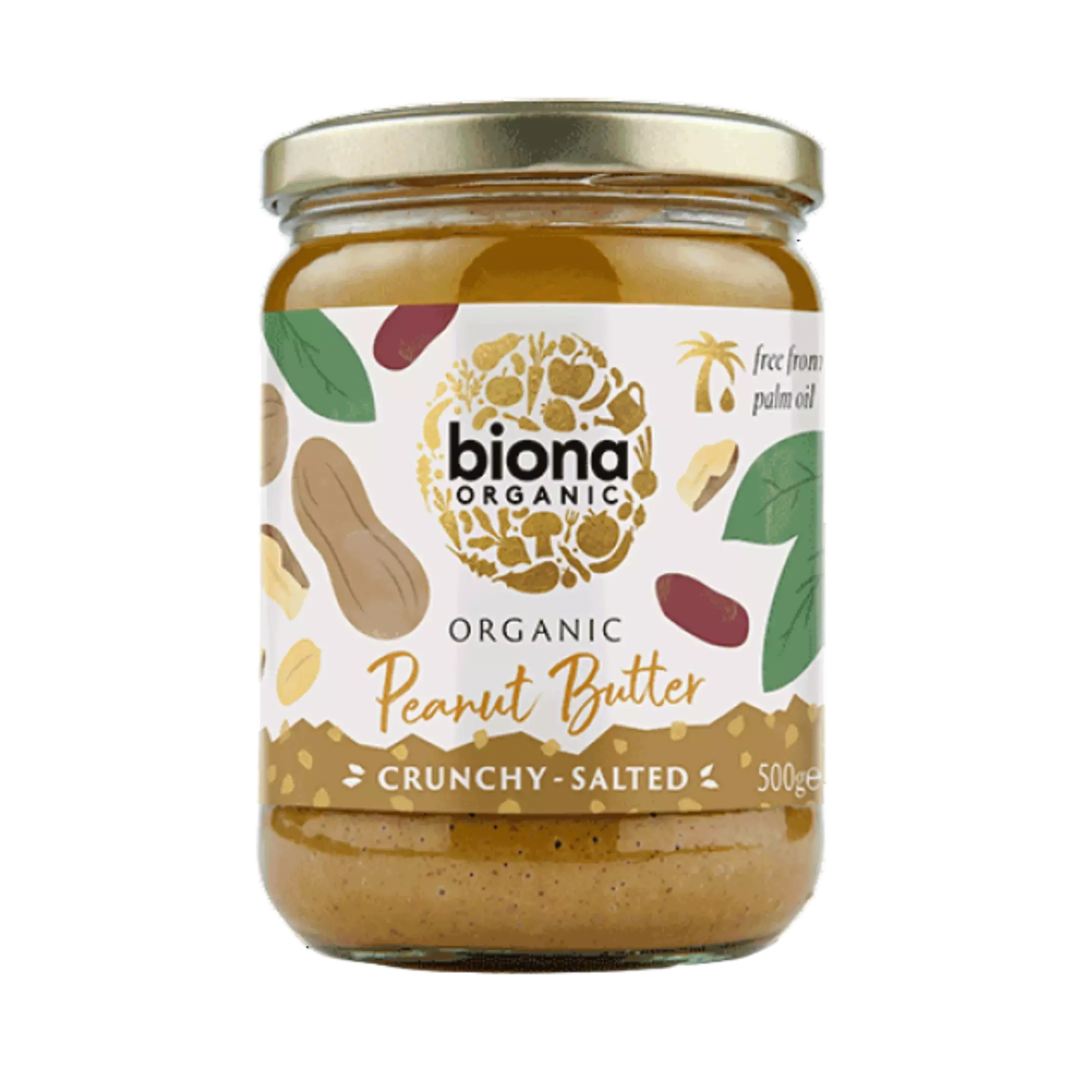 Biona Organic Salted Peanut Butter Crunchy 500g