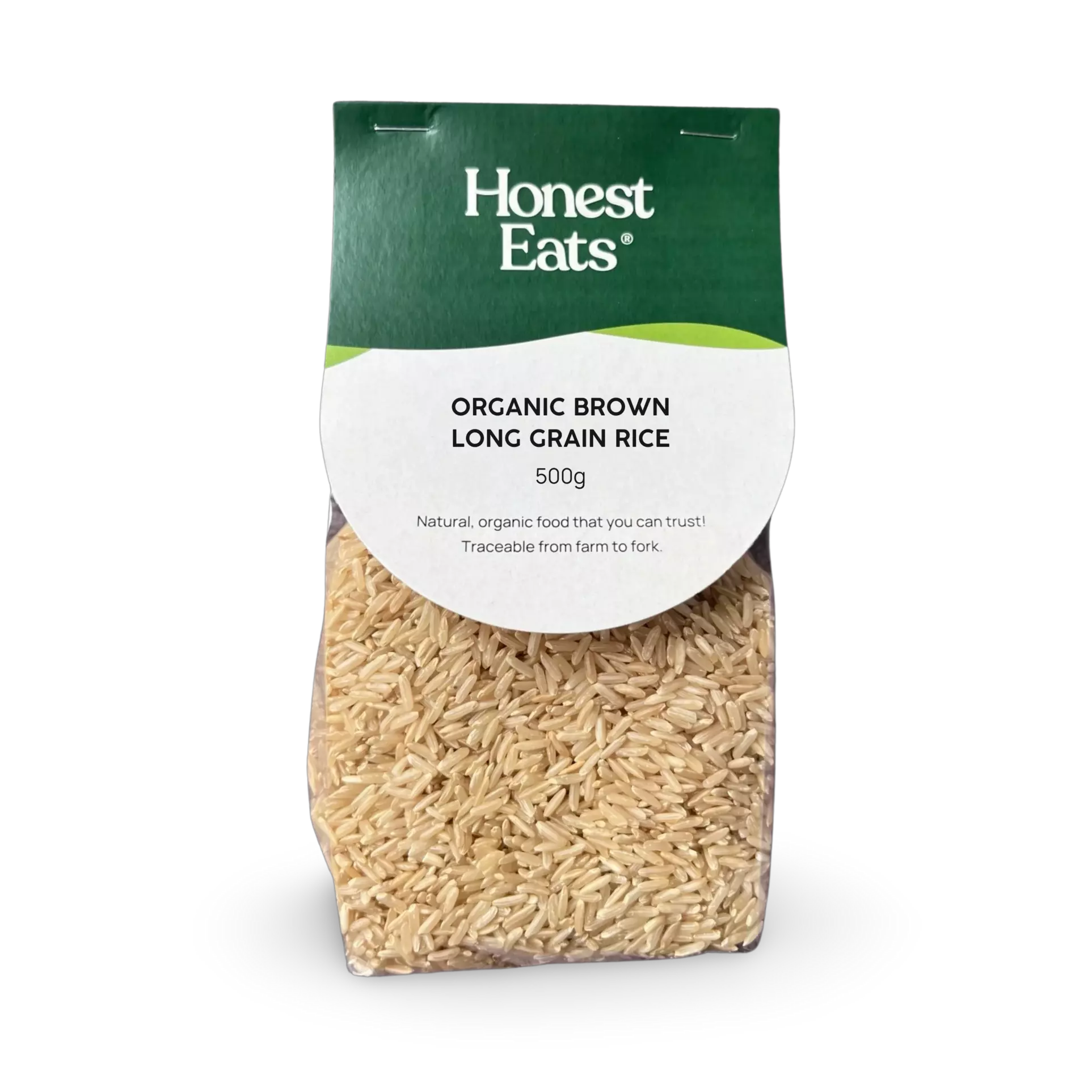 Organic Brown Long Grain Rice 500g