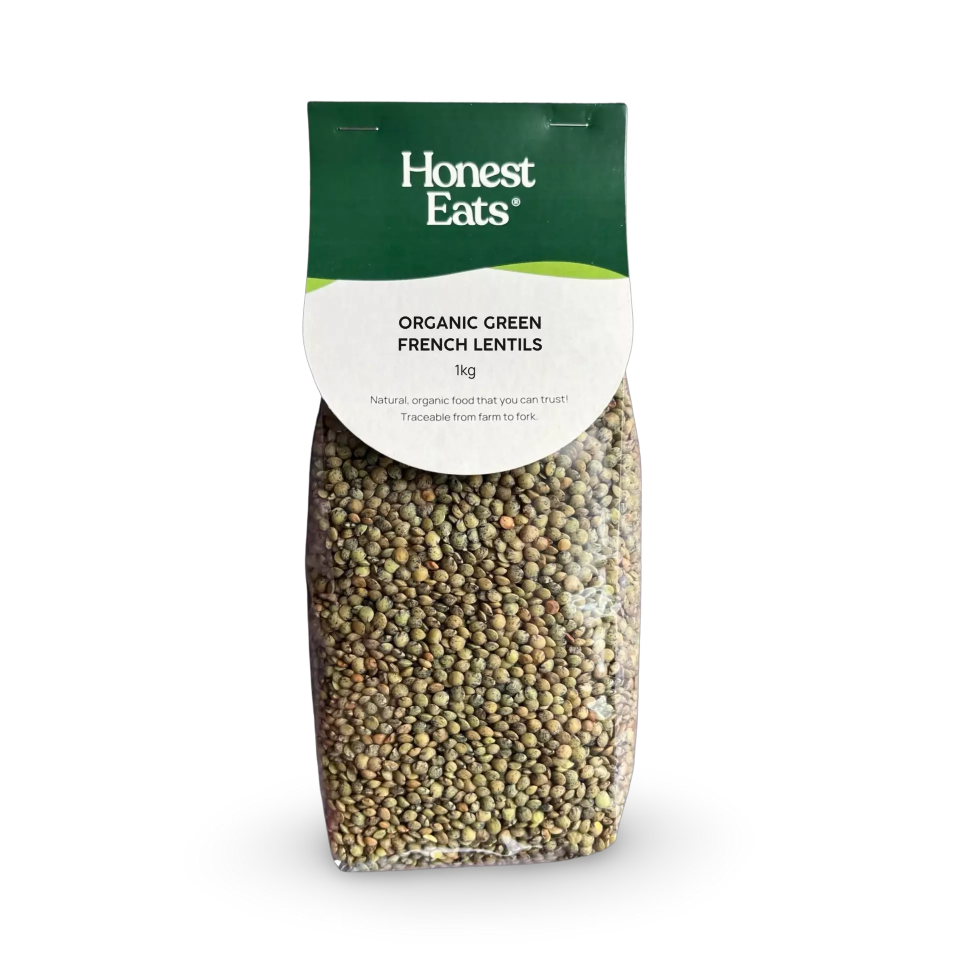 Organic Green French Lentils 1kg