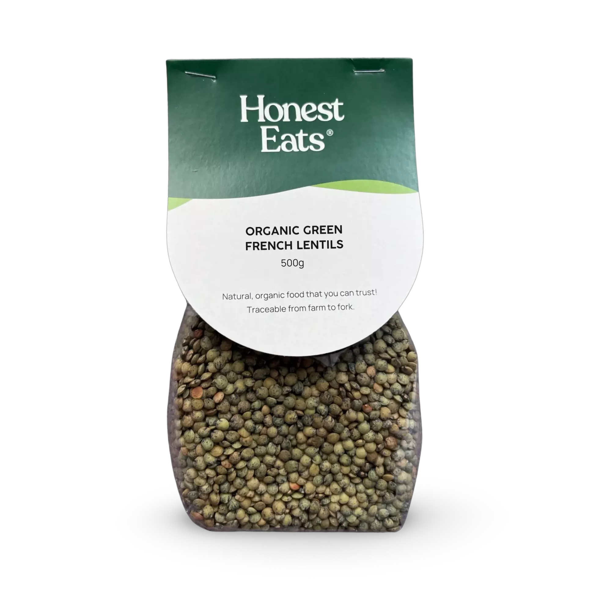 Organic Green French Lentils 500g