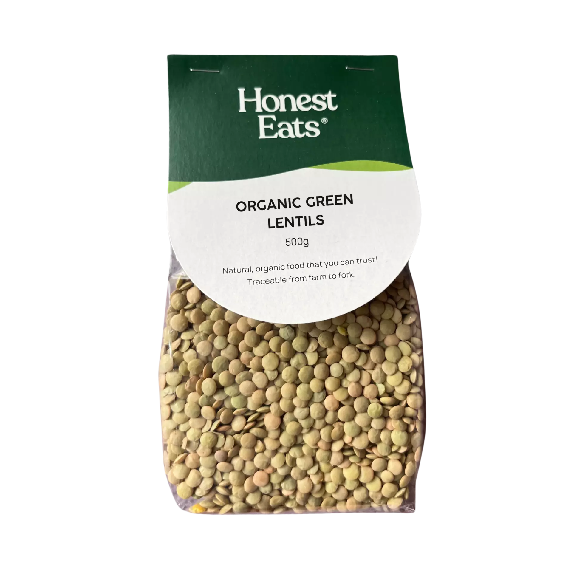 Organic Green Lentils 500g